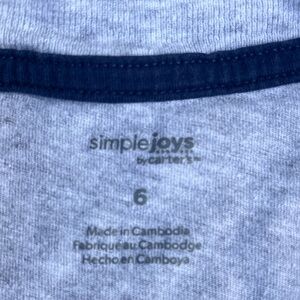 Boys size 6 simple joys by carters shirt